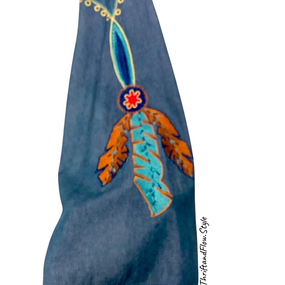 NWOT | BOHEMIAN | BEACH COVER UP | FABRIC SOFT JEANS | SIZE ALL FIT - Picture 6 of 16